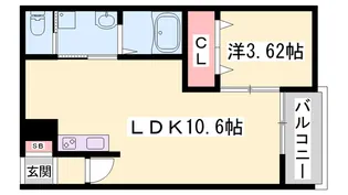 ジュネス寺家町【103号室】の間取り