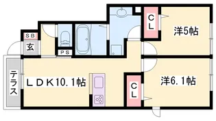 グランクレール【1階】の間取り
