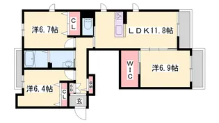 3LDKの間取り画像