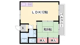 マンション鳩岡【3階】の間取り