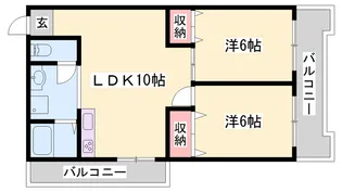 コーポラス今宿【1001号室】の間取り