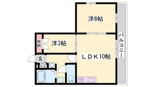 リアン飾東【A301号室】の間取り