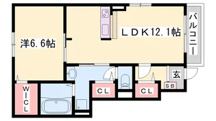 サングレイスA【1階】の間取り