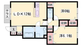 リュミエールm&y A棟【1階】の間取り