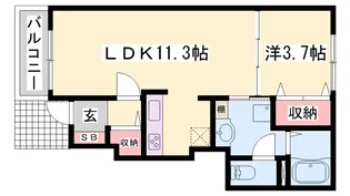 エレガンス中島【1階】の間取り