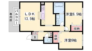 モダンコート網干YAMAGATA【1階】の間取り