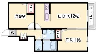 シャーメゾン兼田【105号室】の間取り