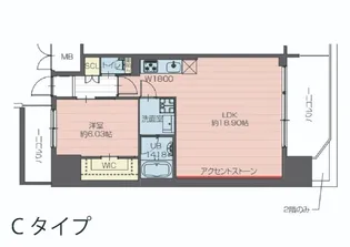 プレジオ新大阪EURO【0401号室】の間取り