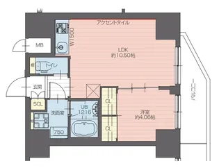 プレジオ永和EURO【1206号室】の間取り