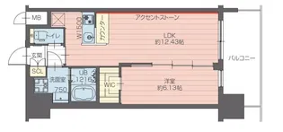 プレジオ永和ASIAN【1503号室】の間取り
