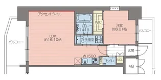 プレジオ梅田【0201号室】の間取り