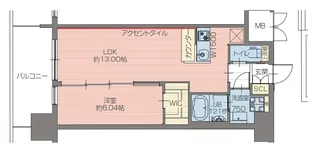 プレジオ梅田【1403号室】の間取り