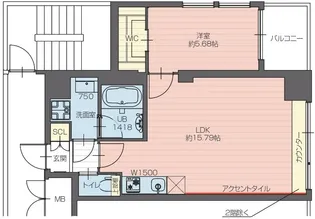 プレジオ長田【0412号室】の間取り