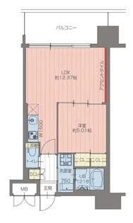 プレジオ三国EURO【0807号室】の間取り