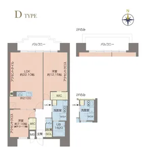 プレジオ北浜【2階】の間取り