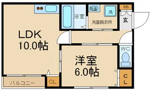 カーサヴェルデcasaverde【106号室】の間取り