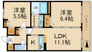 テンポフェリーチェ【1階】の間取り
