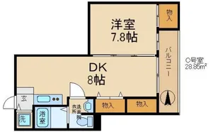 森小路矢野マンション【4階】の間取り