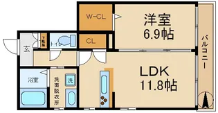 シャーメゾンサンタンジェロ【105号室】の間取り