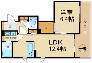 シャーメゾン緑橋鴫野【102号室】の間取り