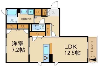シャーメゾン緑橋【2階】の間取り
