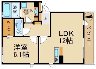 インペリアルカーサA棟【3階】の間取り