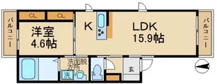 シャーメゾン今津中A【3階】の間取り
