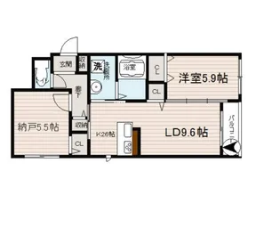 シャーメゾン森河内西【1階】の間取り