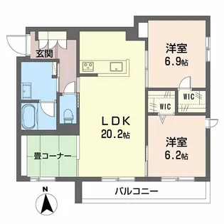 シャーメゾン深江北の間取り