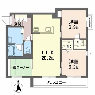シャーメゾン深江北の間取り