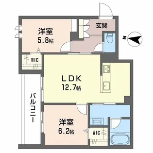 シャーメゾンルリアン【3階】の間取り