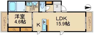 シャーメゾン今津中Bの間取り