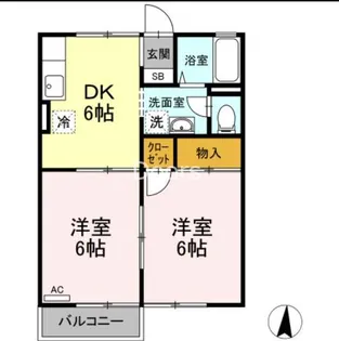 エクセルハイツ森安【101号室】の間取り