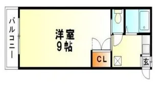 ラパルテール福富弐番館の間取り