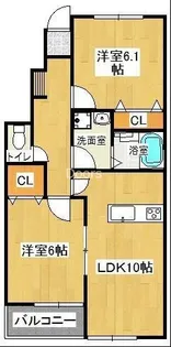 ラック福浜【103号室】の間取り