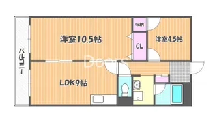 シティハイツ清水【403号室】の間取り