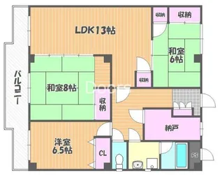フラット新屋敷【2階】の間取り