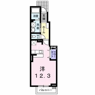 ベルアンジュ【105号室】の間取り
