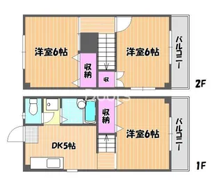 サンハイツKATAYAMA【202号室】の間取り