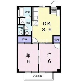 サンラッキー【1階】の間取り