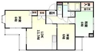 プレアール福田【303号室】の間取り