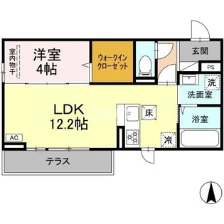 DーROOM西長瀬の間取り