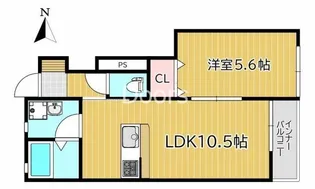 cocoru庭瀬【1階】の間取り