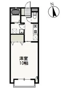 サンハイツ福富【2階】の間取り