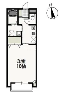 サンハイツ福富【1階】の間取り