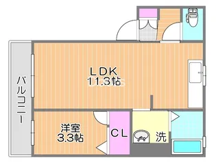 ラパルテール国富弐番館の間取り