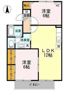 プレールSEGAWAA棟の間取り