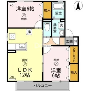 エスペランサTATSUMI【2階】の間取り