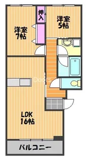 コートラベンダー北長瀬の間取り