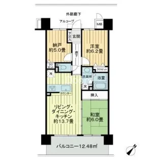 サーパス医大南の間取り